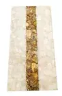 Coffee Table Top Quartz with Brown Petrified Rectangle Shape Epoxy Study table