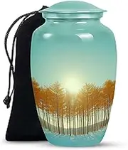 KARYLIZ Dream Forest Urn for Human Ashes Adult Man & Women - Burial Urn for Adult Human Ashes Mom & Dad - Holds Upto 200 Cubic Inches - Large Cremation Funeral Urn (Size - 10 Inch)