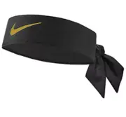New Nike Head Tie 2.0 Dri Fit Skylar Diggans Azarenka Headband Black/Gold Tennis