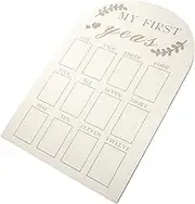 GARVALON First Year Baby Photo Frame Wooden Milestone Board Newborn Keepsake Baby Shower Present