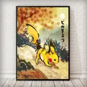 55x80cm Unframed Japanese Anime Peripheral Poster Decor Pikachu