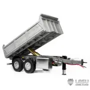 LESU 1:14 Unpaint RC Full Dump Trailer Metal 2 Axles Hydraulic Dumper Trailers