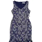 Alannah Hill Women Dress Multicoloured Pencil Floral Sleeveless Formal Size 10