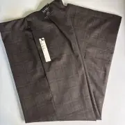 NWT Nicole Miller Hi-Rise Wide Leg Plaid Dress Pants Women’s Size 14 Pull On