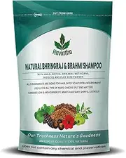 Havintha's Natural Shampoo for Hair with Amla Reetha Shikakai Methidana Hibiscus Bhringraj Brahmi and Flax Seed Powder, 227gm