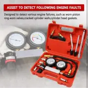 Cylinder Leak Down Tester Petrol Engine Compression Leakage Detector Tool Kit