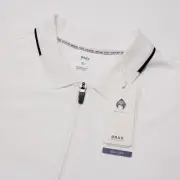 Brax NWT Percy 1/4 Zip Short Sleeve Polo Shirt Size XL White Cotton/Polyester
