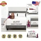 Extra Deep Pocket Cal King Bed Sheet Set - Breathable Microfiber for Comfort