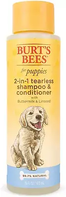Burt'S Bees for Pets Puppies Natural Tearless 2 in 1 Shampoo and Conditioner | M