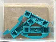 LEGO Parts - Dark Turquoise Slope, Curved 4 x 1 x 2/3 Double - No 93273 - QTY 5