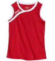 ASICS Kids Jr Court Diva Sleeveless Volleyball Jersey | Red | BT1017 | NWT