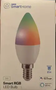 WIFI Smart RGBW Dimmable LED Bulb E14 Google Home Alexa