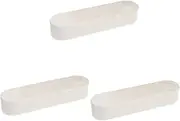 Housoutil 3pcs Box Cotton Swab Holder Portable Cotton Swab Box Bear Pattern Pp Material Travel Essential