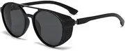 [Generic] Classic Steampunk Sunglasses for Men Women Retro Round Gothic Shades Eyewear UV400 Protection