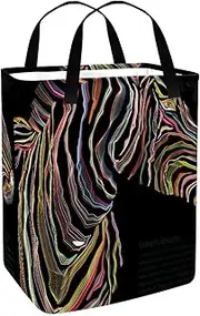 Laundry Hamper with Handle,Large Laundry Basket,Abstract Northern European zebra Print Clothes Hampers for Laundry