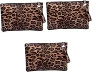 [CONGARTENO] 3pcs Fashion Handbag Wristlet Wallet Leopard Bags Trendy Purses Cool Handbag Trendy Tote Bag Giraffe Paper Towel Holder Clutch Purse Hot Handbag The Tote Bag Brown
