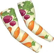 [FSCEV] Cartoon Vegetables Sun Protection Arm Sleeves Outdoor Essentials Cooling Compression Golf Hiking Cycling