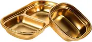 GREENADSCAPE Soy Sauce Plates Stainless Steel Dipping Dishes Set of 2 for Chip and Dip Serving for Family Gatherings