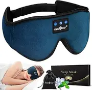 MUSICOZY Sleep Headphones Bluetooth 5.2 Headband Sleeping Headphones Sleep Mask, Wireless Music Eye Mask Sleep Earbuds for Side Sleeper Men Women Cool Tech Gadget Unique Gift Office Travel