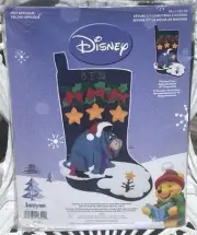 Janlynn Disney Eeyore Felt Christmas Stocking Kit 761-1133-24 18" Diagonally