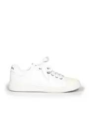 White Leather Logo Trainers