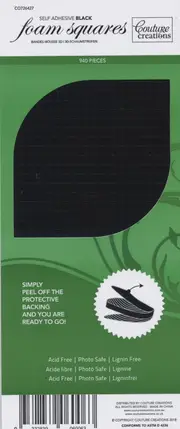 Couture Creations 3D Adhesive Foam Squares Black