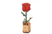 Robotime Rolife Wood Bloom Red Rose 3D Wooden Puzzle Kit (ROB119251)