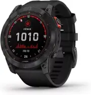 Garmin fenix 7X Solar Slate Gray Multisport Watch with Black Band 010-02541-00