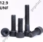 Black 12.9 Steel Hex Socket Bolts Cap Head Screws 10# 1/4 5/16 3/8 7/16 1/2 5/8