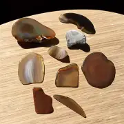 Agate Crystal Collection 9 Polished Rocks Mixed Slices Stones Geode End 10oz Lot