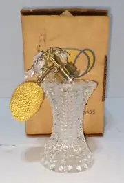 New Vintage Old Stock Piligrim Glass Perfume Bottle 5.5” Height