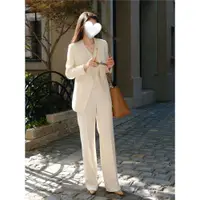 在飛比找ETMall東森購物網優惠-氣場強大修身顯瘦長褲白色西裝