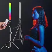 RGB Light Stick Wand, Handheld Photography Video Light, Multi-Color Wand for Photography, Vlogging, and Party Lighting, Adjustable 2500k-8500k