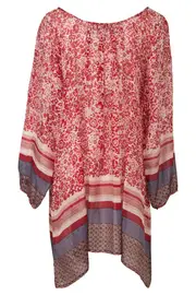 Zebra Leaf Print Silk Shift--PAR-57016107