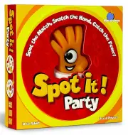 Spot It Party Board Game w/Hand Mascot by Blue Orange NEW