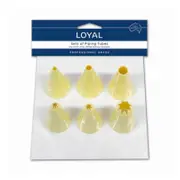 Loyal Piping Icing Nozzle Star and Plain Assorted Tube Set of 6