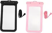 2pcs Mobile Waterproof Bag Phone Bag Phones Cases Mobile Phone Case Diving Phone Holder Dry Bag for Phone Cell Phone Pouch Bags Phone Protection Bag Phone Storage Pouch Black PVC OKUMEYR
