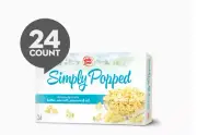 JOLLY TIME Simply Popped Natural Microwave Popcorn, 24 Ct (3 oz. Bags)