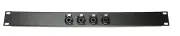 PROCRAFT AFP1U-4NCJ6FI-S 1U Rack Patch Panel Loaded w/ 4) NEUTRIK Combo Jacks