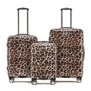 Tosca 4 Wheel Suitcases Set of 3 - Leopard (Small, Medium and Large)