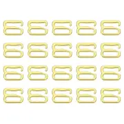 40 Pcs 8mm 9 Shape Bra Strap Hooks, Adjustment Slide Bra Strap Clips, Gold