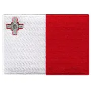 MALTA FLAG PATCH MALTESE embroidered iron-on EMBLEM SOUVENIR Mediterranean ITALY