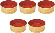 Set of 5 [A] 8 inch Noodle Bowl, Shiraki OBI Kinai Vermilion, Main Unit, 9.8 inch (25 mm) x 3.7 inches (9.5 cm) | Tub, ABS Resin, Setomonohonpo