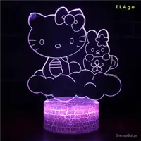 在飛比找蝦皮購物優惠-台灣現貨凱蒂貓系列 3D燈 七彩觸控 LED視覺燈 情人節禮