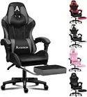 ALFORDSON Gaming Chair with Footrest and Lumbar Cushion, Ergonomic Computer Offi