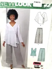 New Look Sewing Pattern N6625 Tops and Pull On Pants Misses Size 10-22