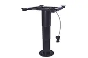 Table Pedestal Telescopic Leg 355-730mm Adjustable Height Aluminum Alloy 360 Degree Turntable Sliding System for RV Marine Boat Caravan Motorhome