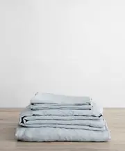 Linen Sheet Set with Pillowcases - Sky