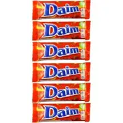 903498 6 x 28g BAR DAIM CRUNCHY CARAMEL CANDY COVERED IN MILK CHOCOLATE