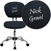 Flash Personalized Mid-Back Gray Mesh Swivel Task Office Chair/Chrome Base